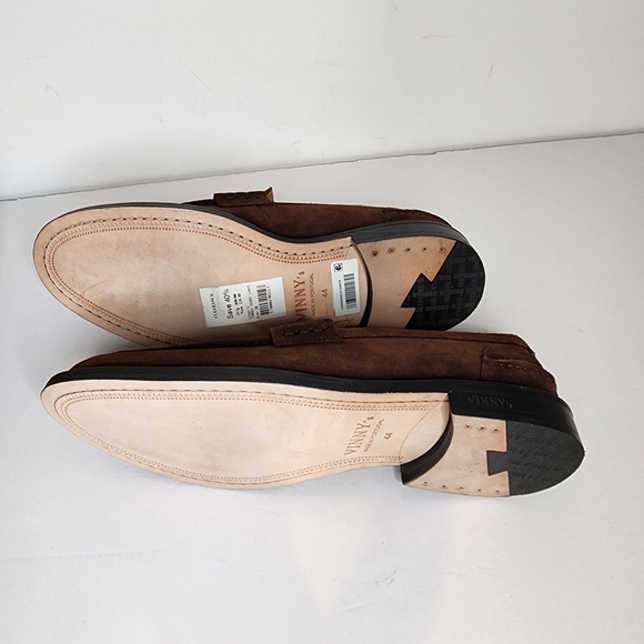 Vinnys Mens Vinny's Townee Slip on Penny Loafers in Brown Suede Size 44 - Picture 7 of 10
